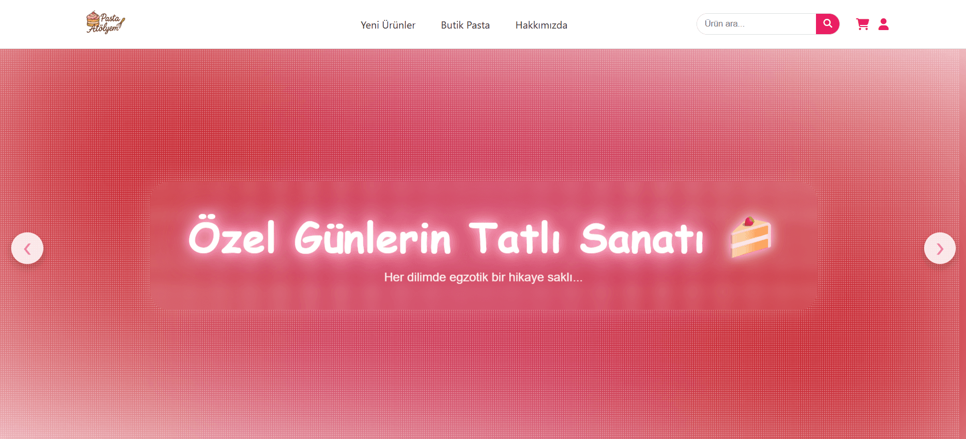 Screenshot of the Pasta Atölyem project